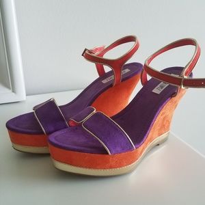 JLO Multicolored Platform Wedges